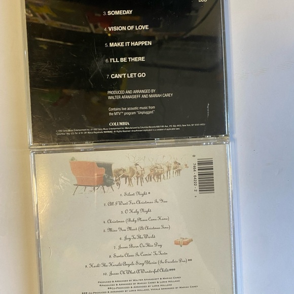 1 Mariah Carey CD Unplugged & An Empty CD CASE Merry Christmas - Picture 4 of 5